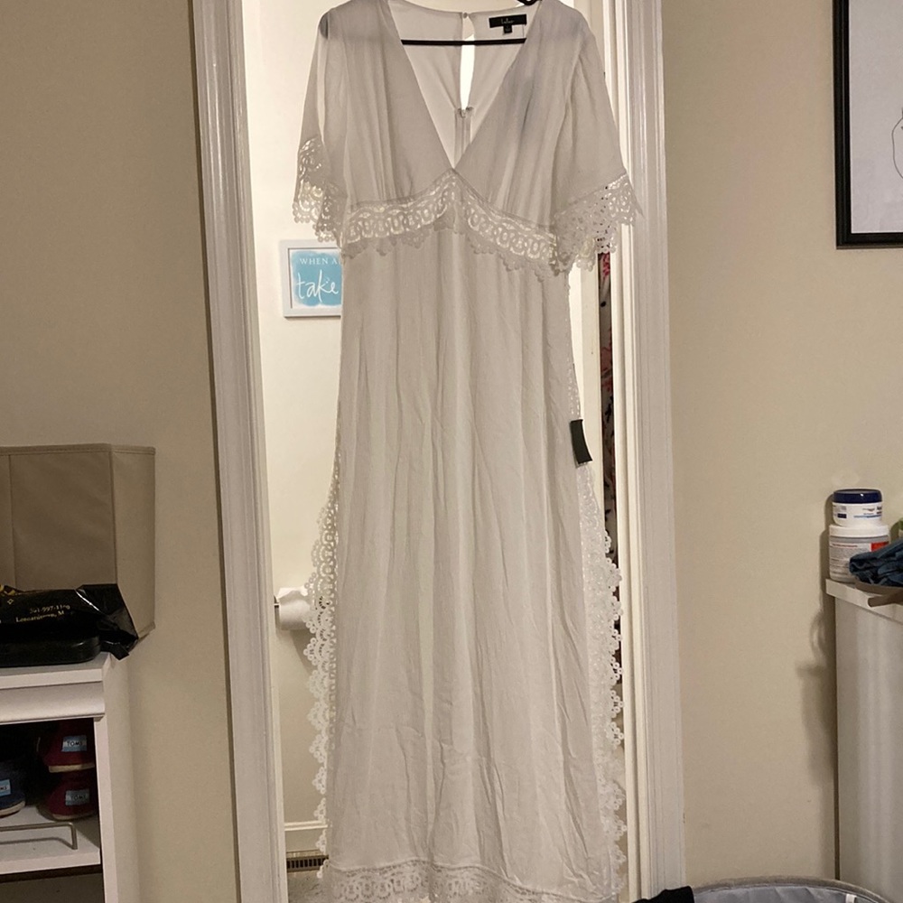 Lulus white maxi dress